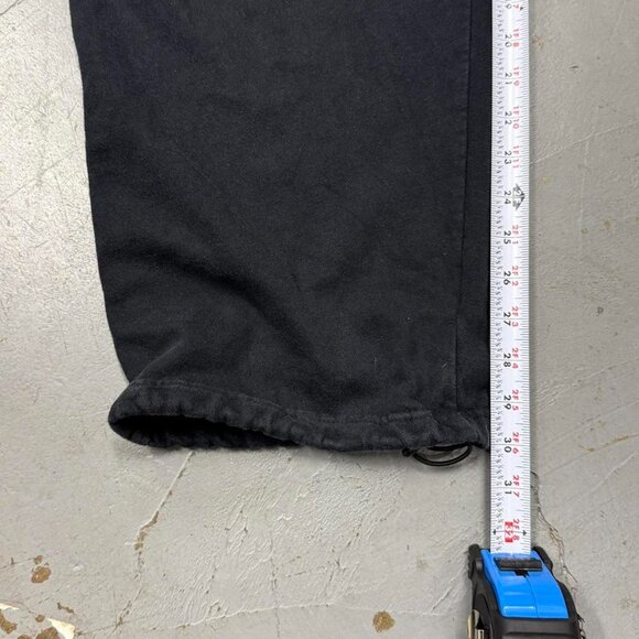 Vintage Nike Y2K Baggy Black Essential Sweat Pants Adjustable Leg Opening 10” La - Picture 6 of 8